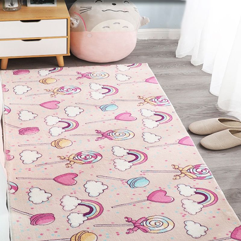 Modern Fairy Tale Rug Multi Color Blended Carpet Pet Friendly Easy Care Washable Indoor Rug for Bedroom