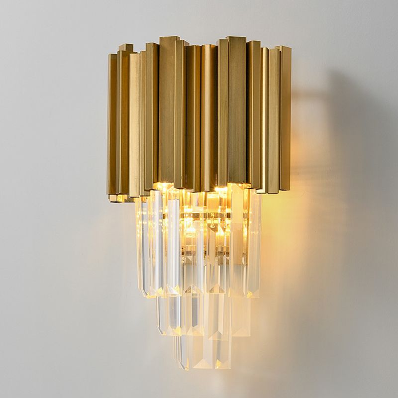 Postmoderne Flötenwandleuchter Metall 2-Licht