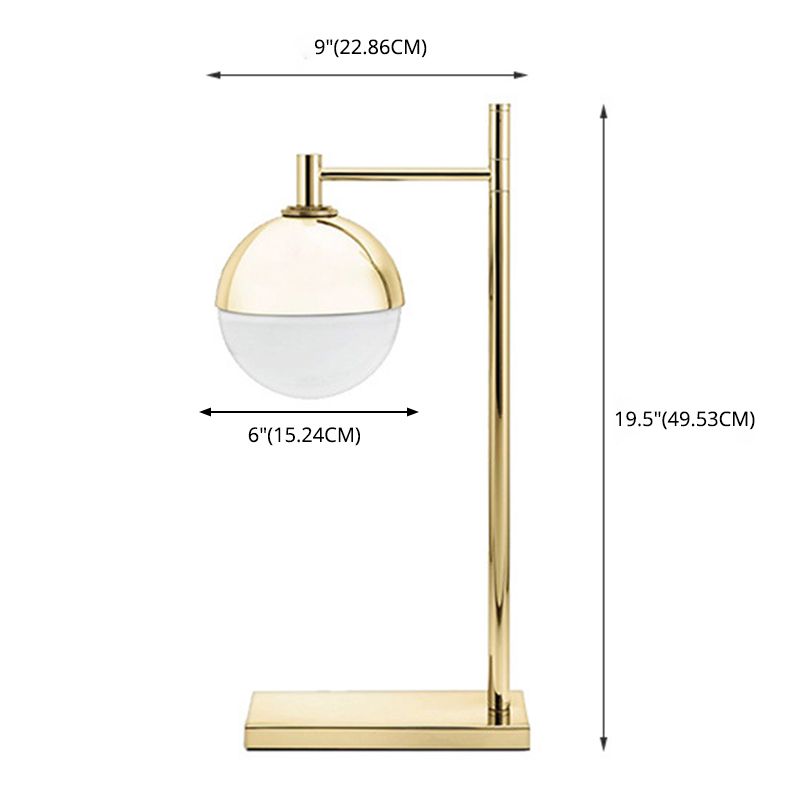 Modern Metal Base Table Lamp Glass 1 Light Table Light