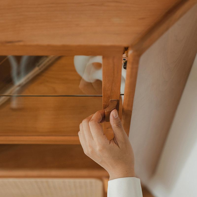 Minimalism Rectangle Storage Cabinet Solid Wood Accent Cabinet