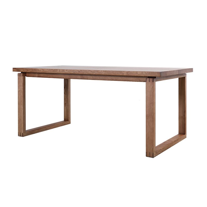 Solid Wood Rectangle Dining Table Modern Natural Sled Base Dining Table