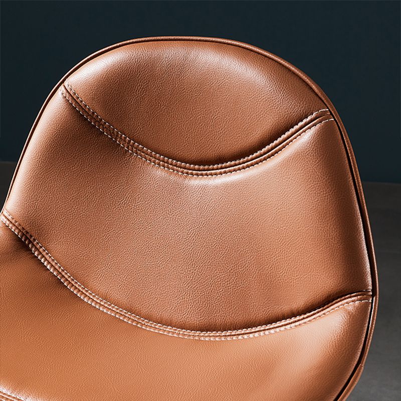 Low Back Bar & Counter Stool Bucket Industrial Quilted Leather Counter Stool