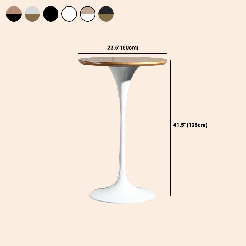 Metal Pedestal Bar Height Table Industrial Round Bar Dining Table