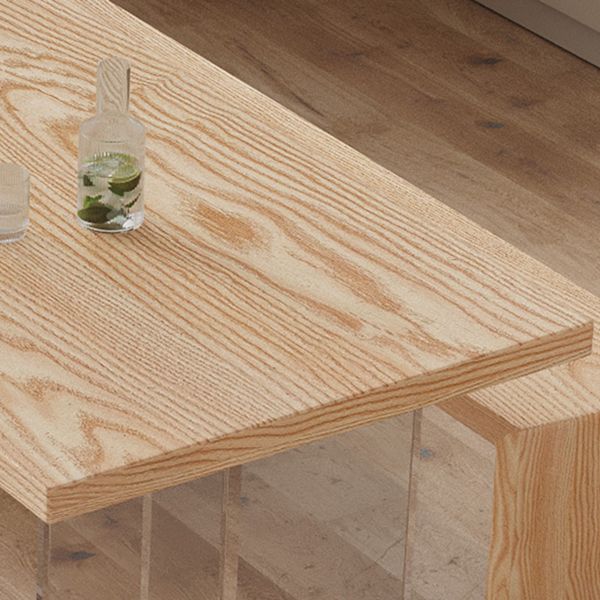 Simplicity Style Dining Table Natural Solid Wood Table for Home Kitchen