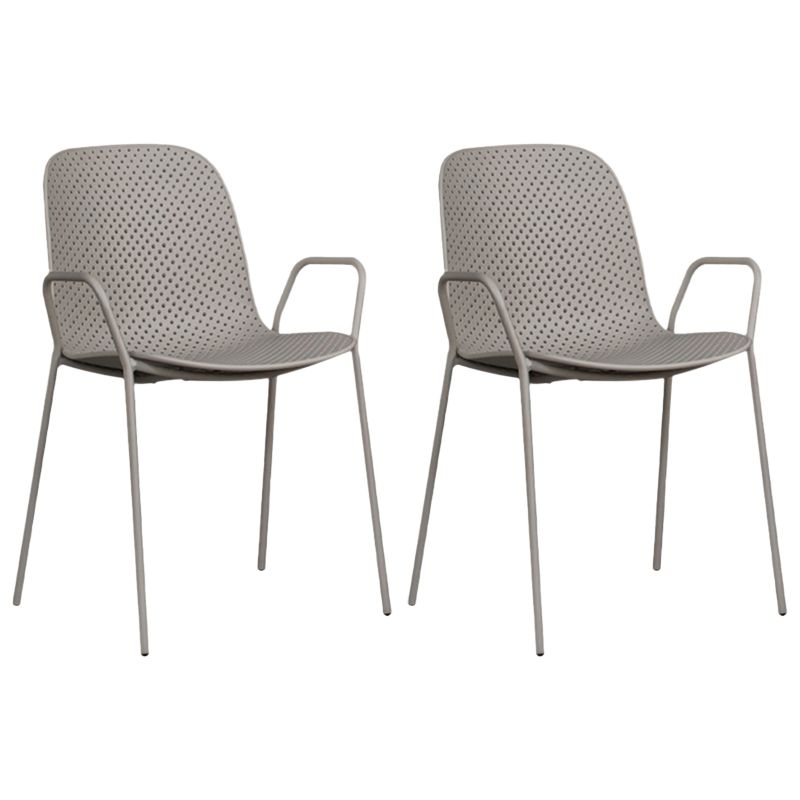 Industrial Patio Dining Chair Iron With Arm Stacking Plastic Outdoor Bistro Chairs