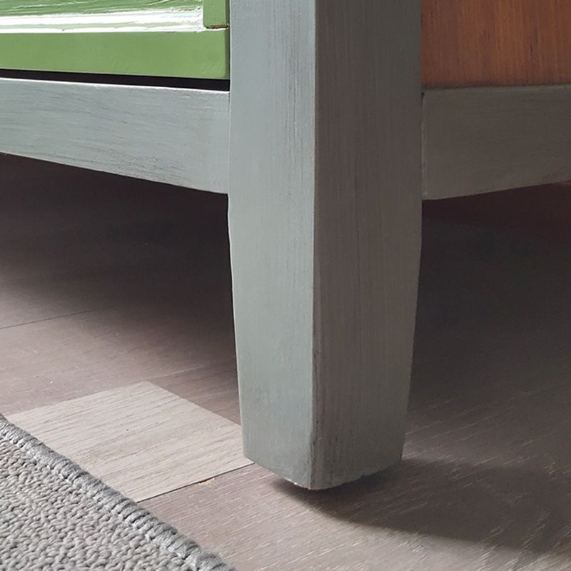 Vertical Nautical Wooden Storage Chest Bedroom Chest with Drawers