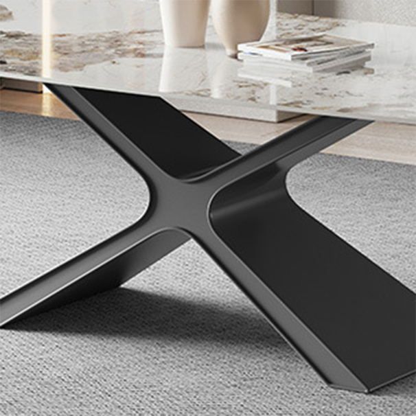 Modern Sintered Stone Top Dining Set Rectangle 1/4/5/6/7 Pieces Dinette Table Set