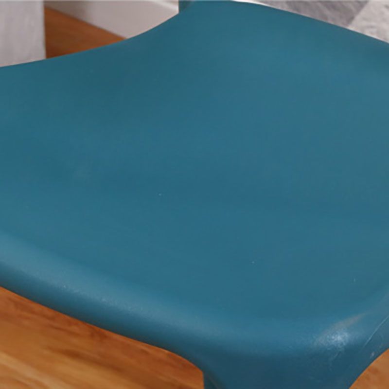 Silla apilable de estilo moderno, sillas con respaldo abierto sin brazos y patas de plástico para cocina
