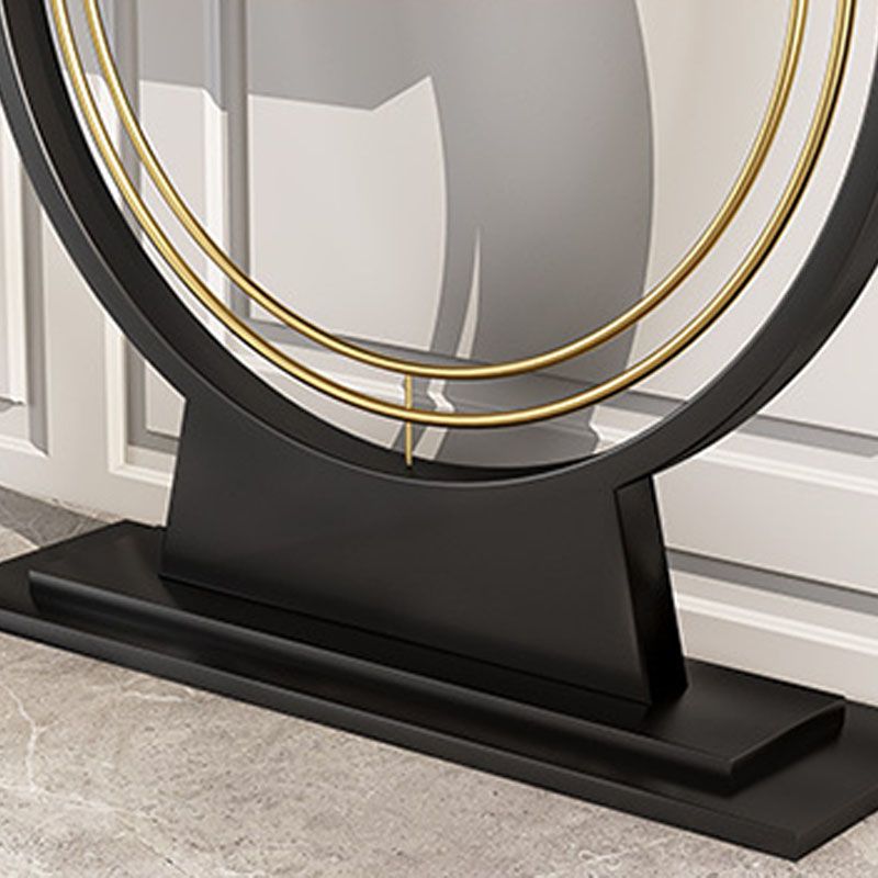 Modern Metal Console Sofa Table Rectangle Stone Console Accent Table for Hall