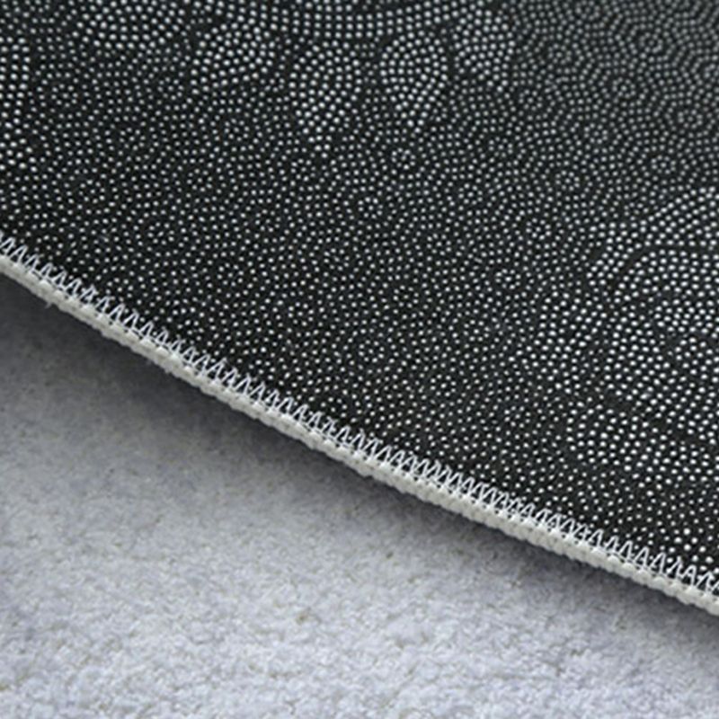 Light Gray Casual Area Rug Polyester Graphic Rug Non-Slip Backing Rug for Living Room