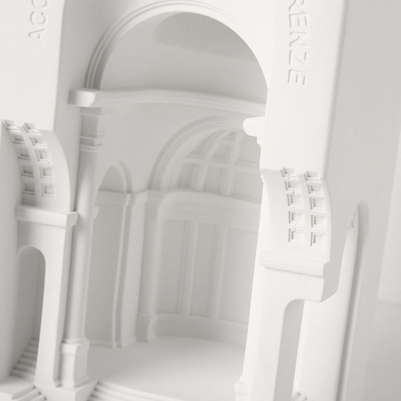 Geometric Wall Light Fixture Modern Stone 1 Light Wall Sconce in White