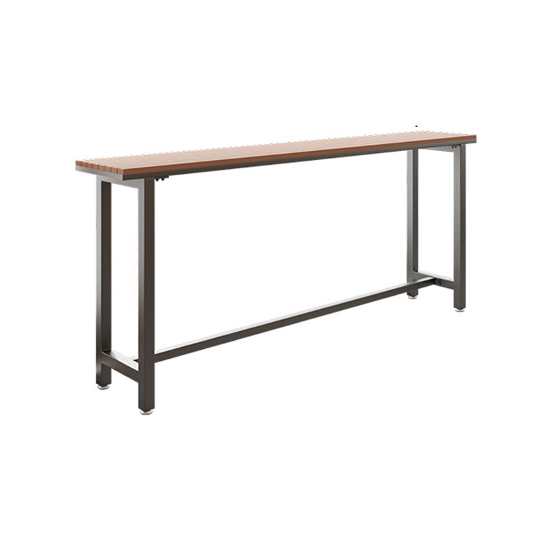 Brown Modern Style Bar Table in Metal and Wood Outdoor Bar Table