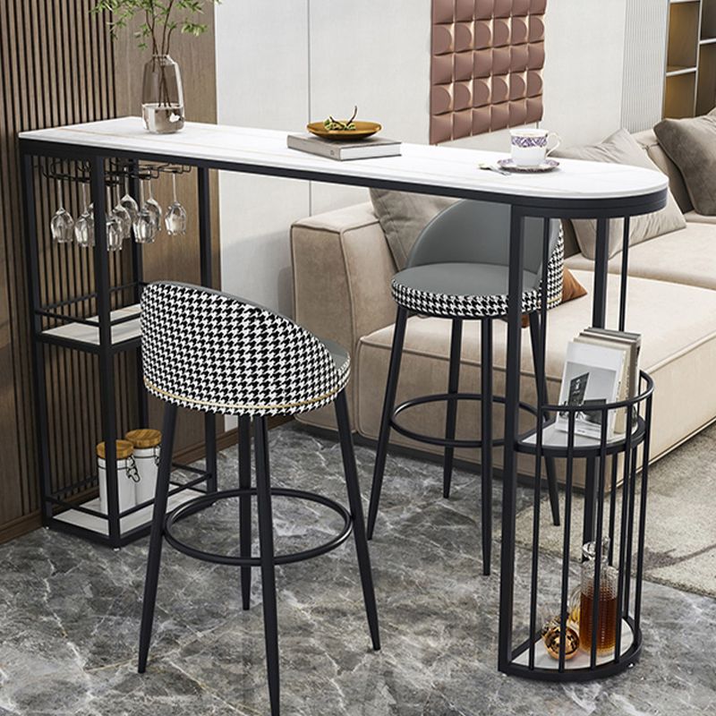 Oval Counter Height Dining Table Industrial Bar Dining Table