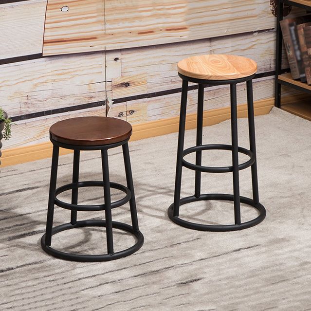 Modern Style Iron Bar Stool With Footrest Game Hall Bar Stool 30-inches