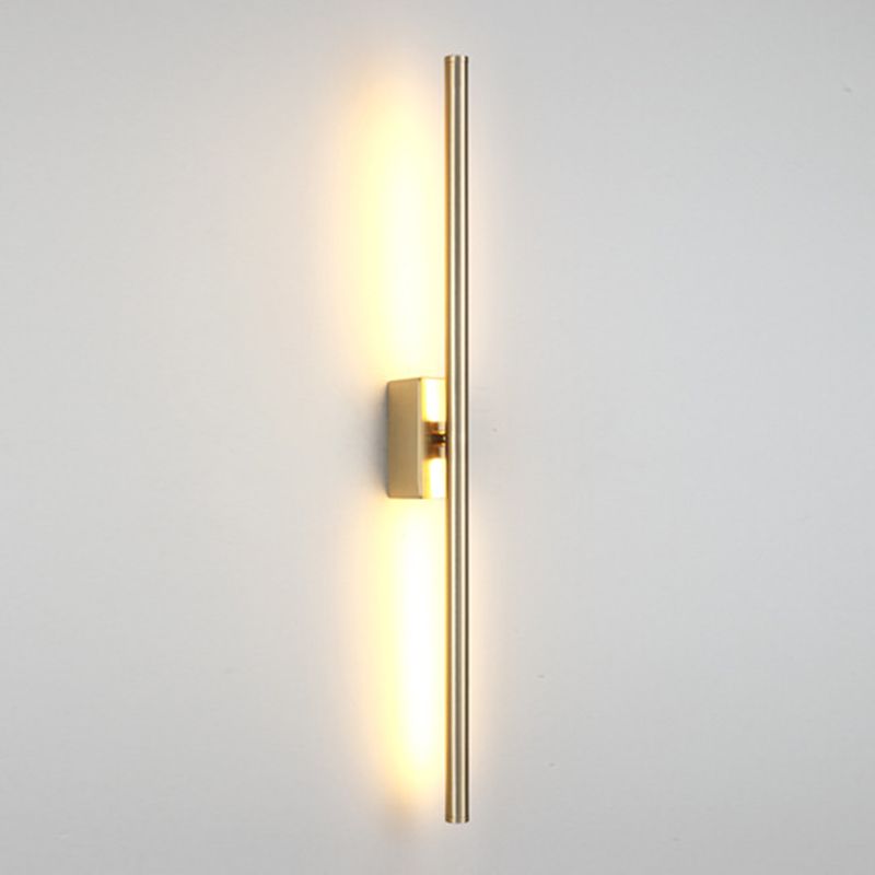 Stile moderno a muro leggero minimalista dritto a led muro con metallo per camera da letto