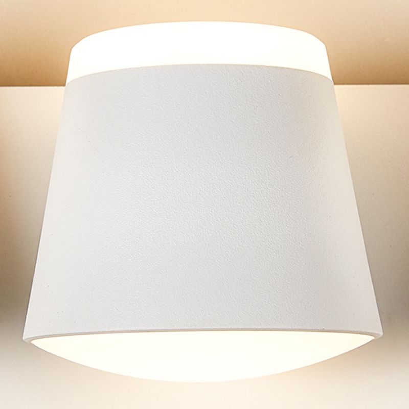 Nordic Style Aluminum Wall Light Geometry Cylinder Rotatable Wall Lamp for Bedroom