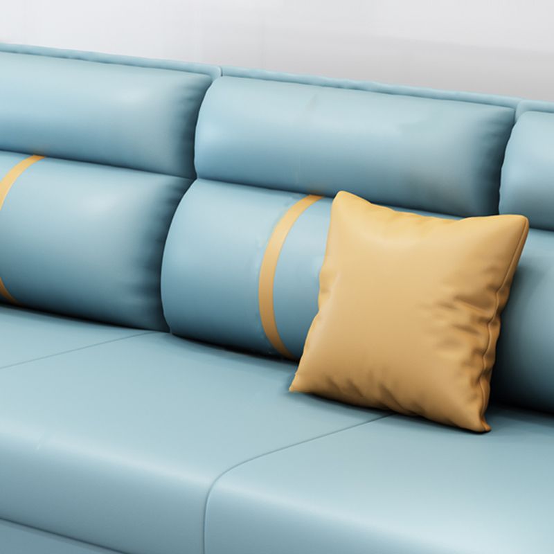 Contemporary Stain Resistant Sofa Bed Faux Leather Bed Sofa Couch