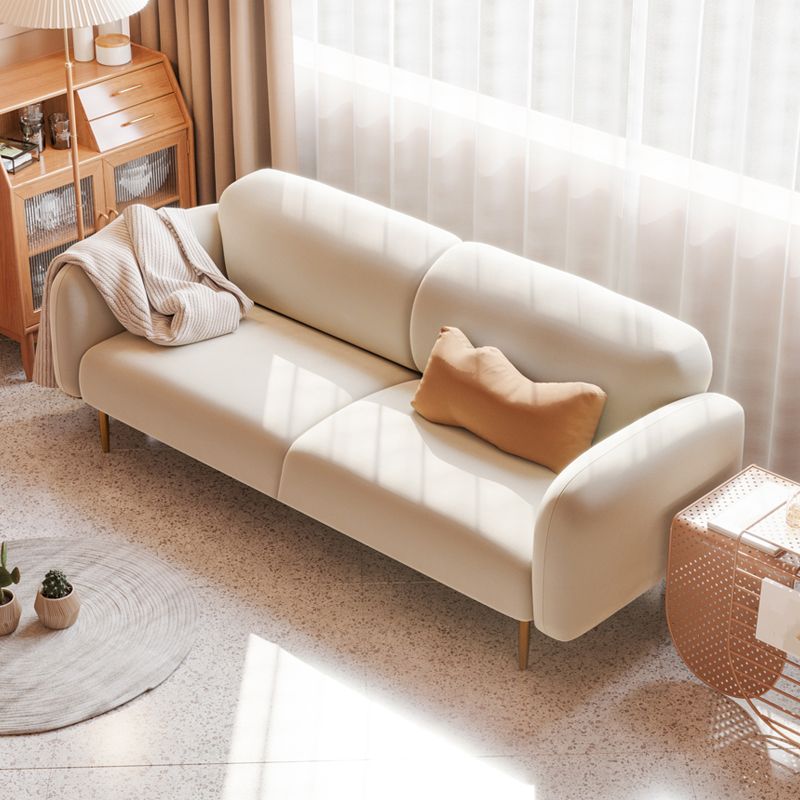 Overgangs moderne strakke achterbank 29.53 "Hoge fluwelen opgerolde armbank voor woonkamer
