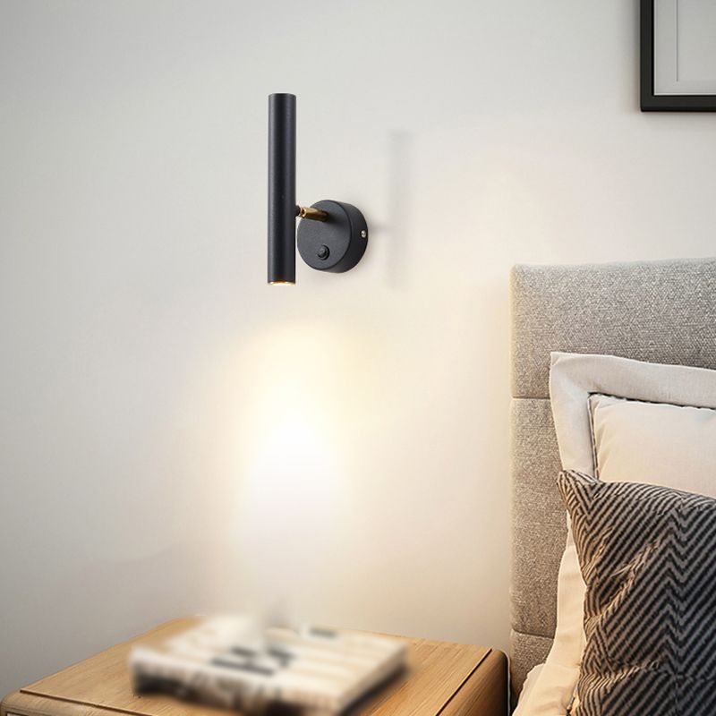 Modern Simple Wall Light Cylinder Shape LED Rotatable Wall Lamp for Living Room