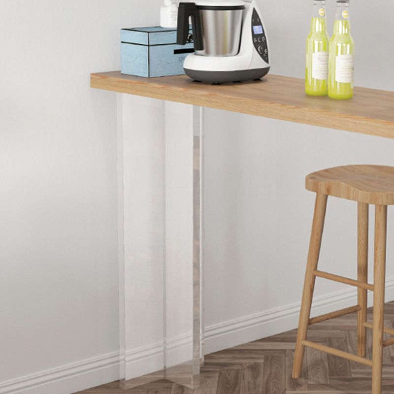 Luxurious Rectangle Solid Wood Bar Table Set 1/3 Pieces Counter Table with Backless Stools