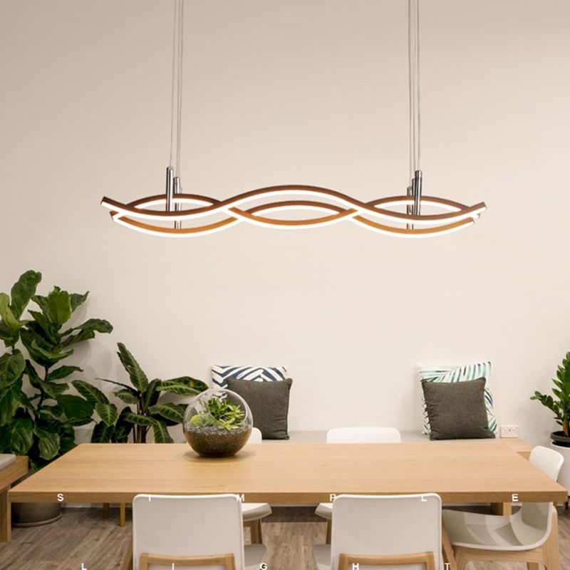 Contemporary Style Linear Shape Island Lighting Ideas Metal 3 Light Island Pendants
