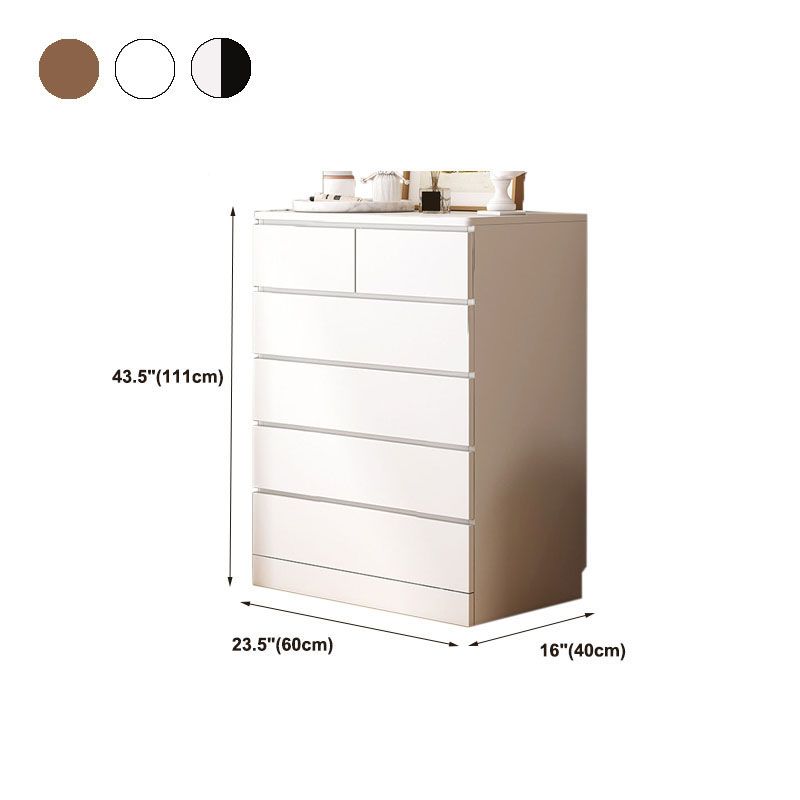 Modern Style Storage Chest Vertical Wooden Dresser with Drawers
