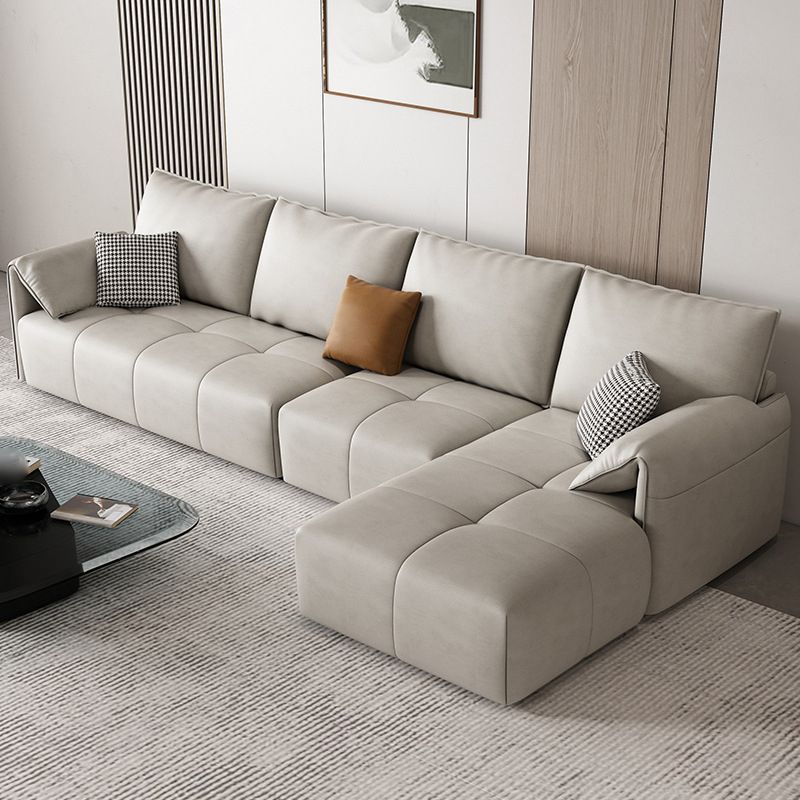 Contemporary Pillow Top Arm Faux Leather Living Room Pillows Sofa Bed