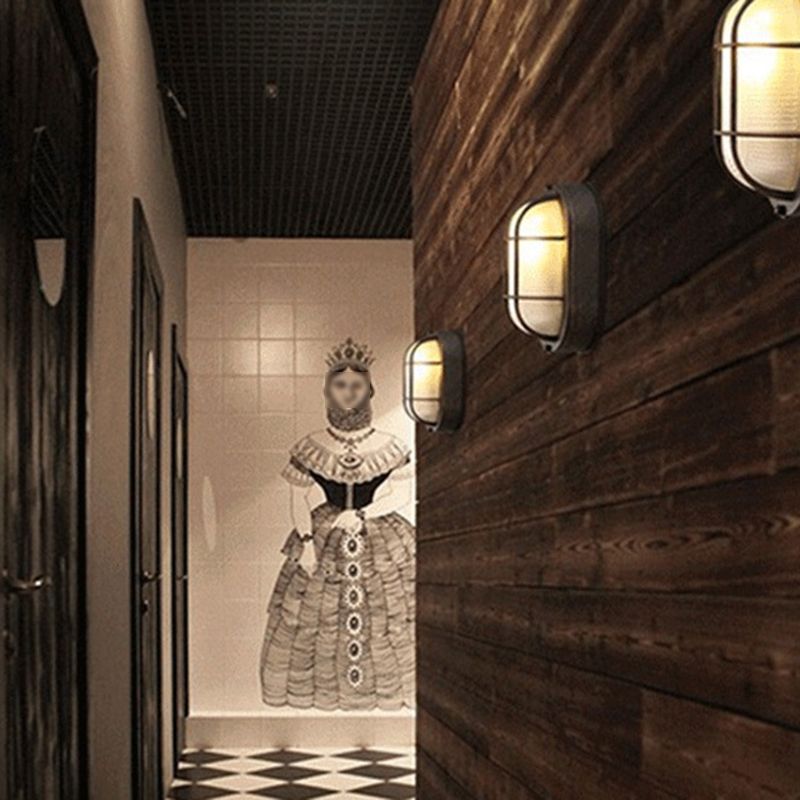 Industrial Style Aluminum Vanity Light Ellipse Shape Vanity Lamp for Shower Room