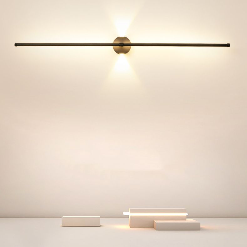 Metal Linear Shape Wall Light Modern 3 Lights Wall Mount Fixtures