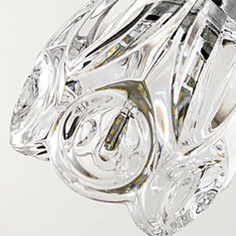 Multi-Lights Unique Shade Wall Sconce Modern Simple Mirror Mirror Crystal Mury Lighting in Silver