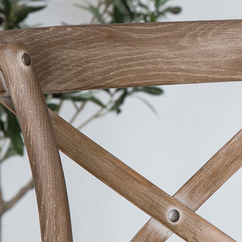 Contemporary Oak Wood Barstool Bristol Bar Stool with Wood Seat and Footrest