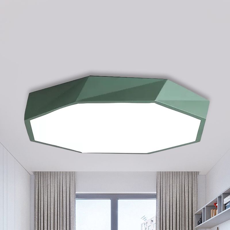 Acryl achthoekige inbouwlamp Macaron LED-plafondlamp voor kinderslaapkamer met snoepkleur