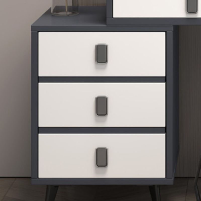 Gray Make-up Vanity Vanity Set with 6 Storage Drawers, 49.60" High