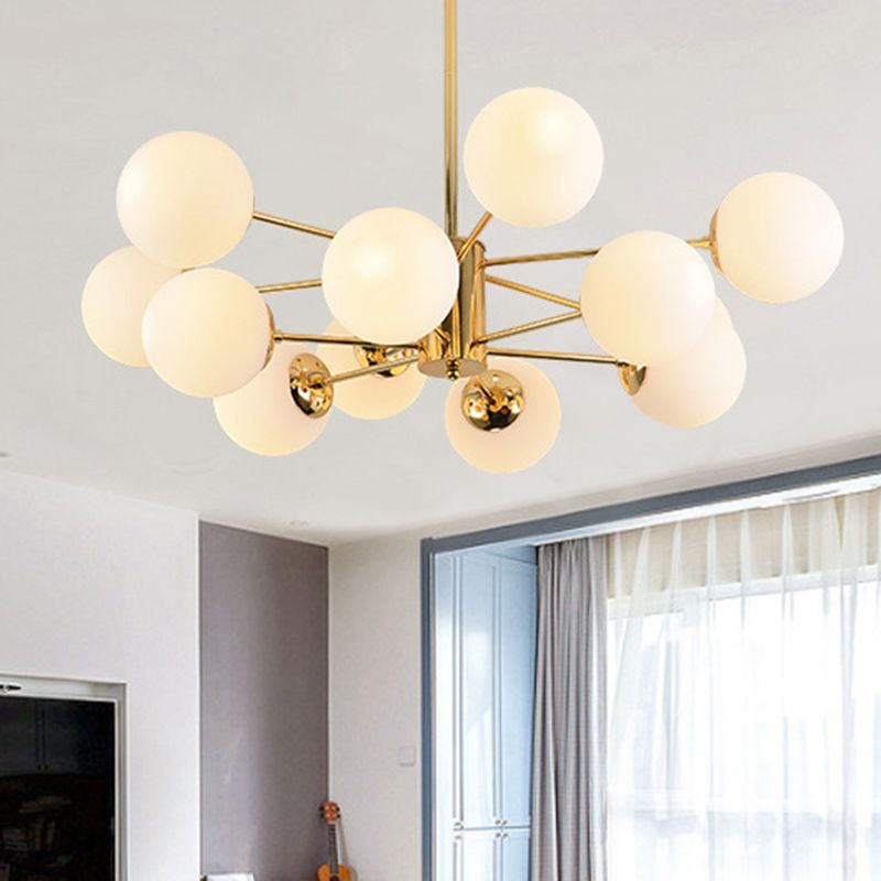 Sputnik lampadario lampada a sfera vetro soggiorno illuminazione a sospensione in oro