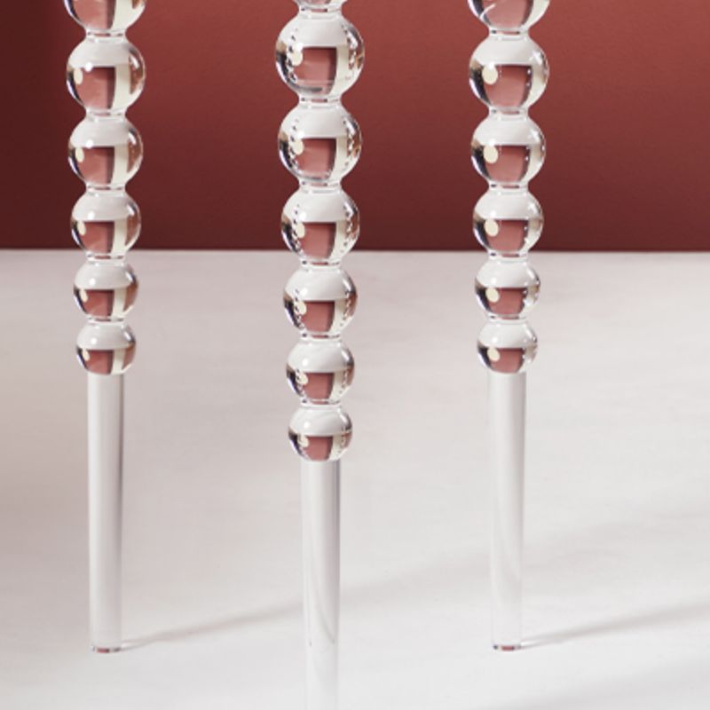 Glam 19.68" Tall 3 Legs End Table Round Acrylic Top Side Table