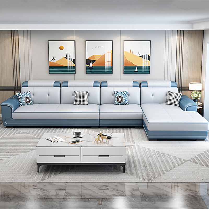 133.07" L x 70.86" W x 35.43" H Stain-Resistant Faux Leather Pillow Top Arm Sectionals