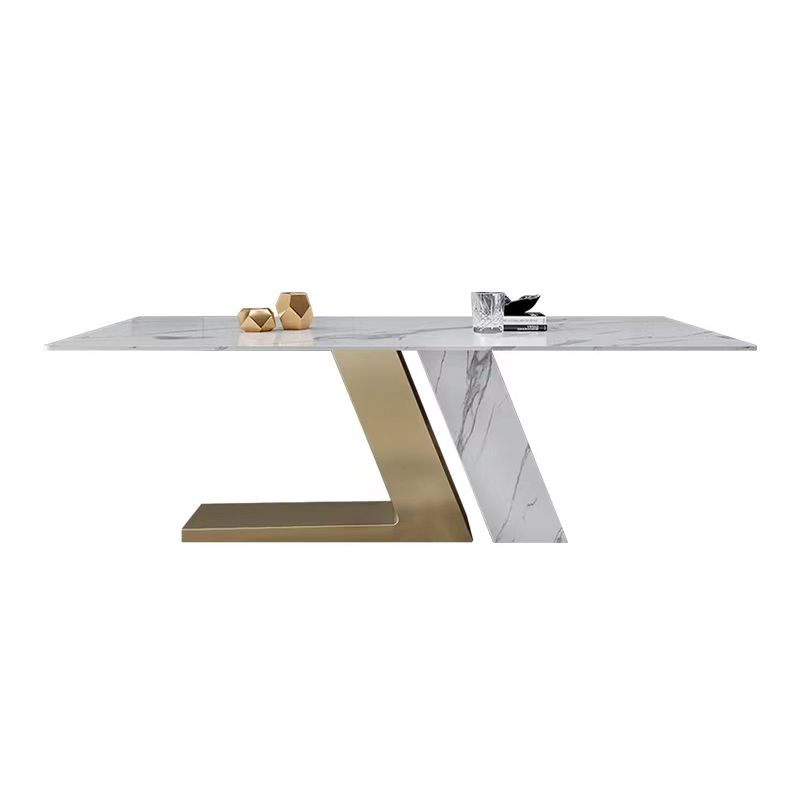 Modern Dining Set 1/4/5/6 Pcs Sintered Stone Dining Table with Side Chairs