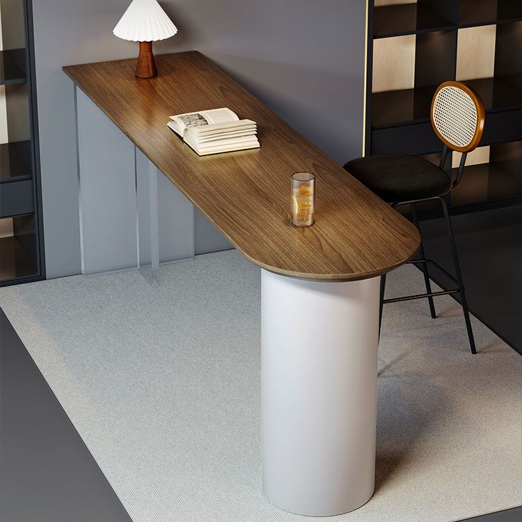 Industrial 1/2 Pieces Bar Table Set Rectangle Pine Wood Counter Table with High Stools