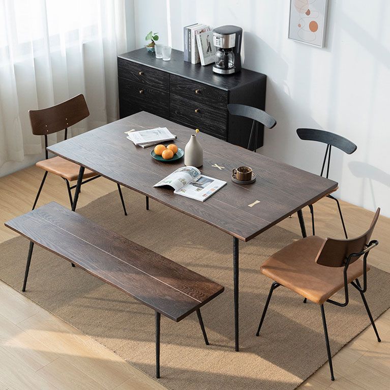 Dining Room Dinner Kitchen Table 4 Legs Oak Solid Wood Dining Table