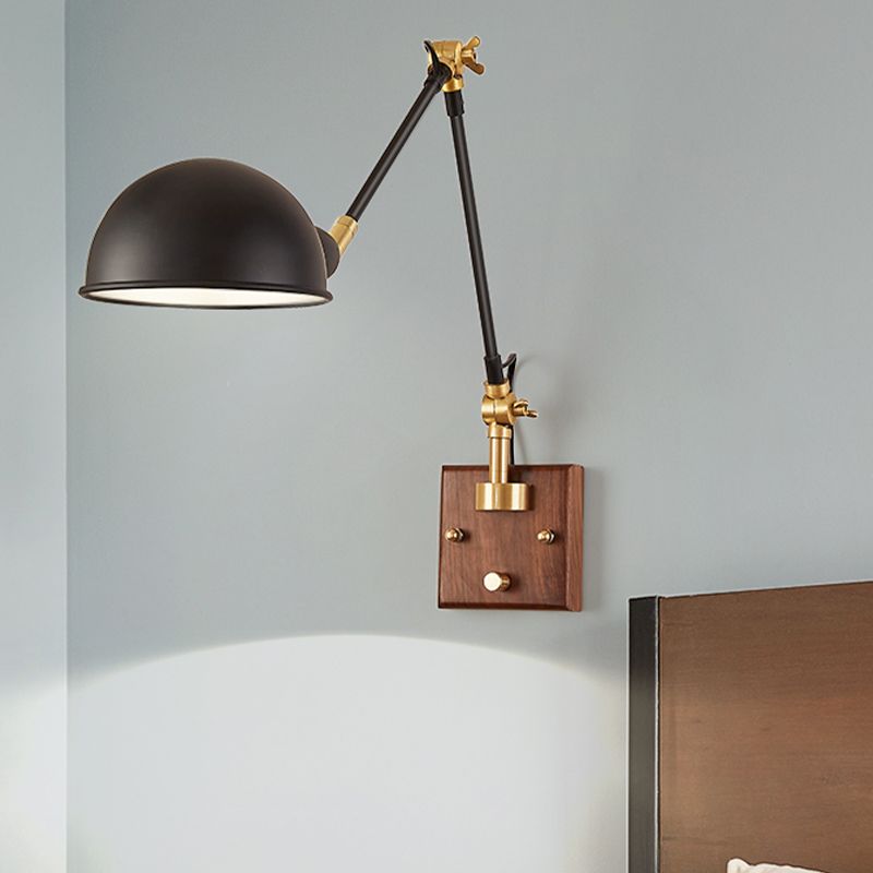 Éclair mural à bras rond à teinte