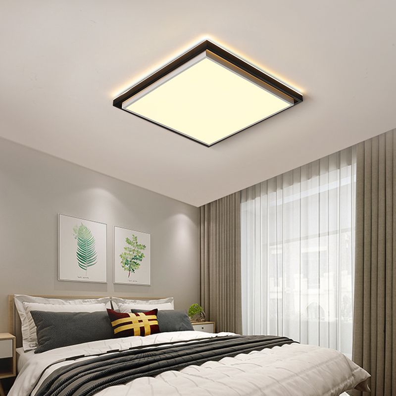 Plafonnier LED en acrylique Ultra fin Simple, 18/21.5/35.5 pouces de large, luminaire de plafond pour chambre à coucher, lumière chaude/blanche