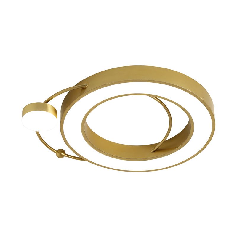 Holle Metalen Flush Plafond Licht Modernist LED Goud Plafond Flush Mount in wit/Geel licht