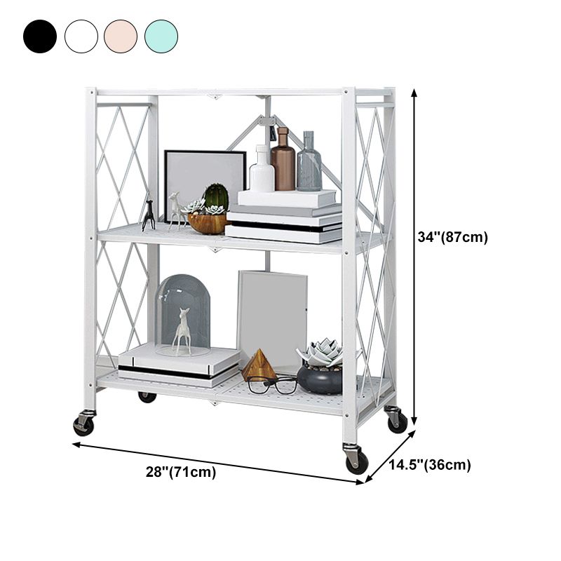 Steel Bookcase, 14.5" W, Geometric 3/4/5-Shelf Stackable Bookshelf Shelves