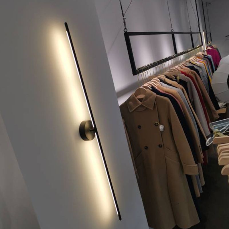 Linear Shape Metal Wall Light Fixture Modern Style 1 Light Wall Mounted Light Fixture