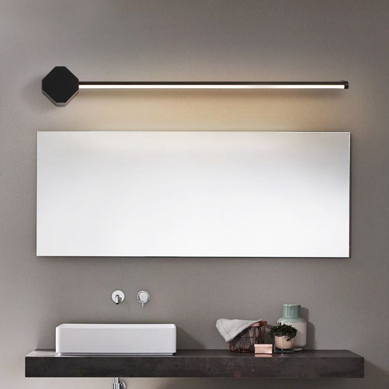 Minimaliste moderne de style minimaliste linéaire lumineux lumineux en métal 1 lumière lumineuse légère