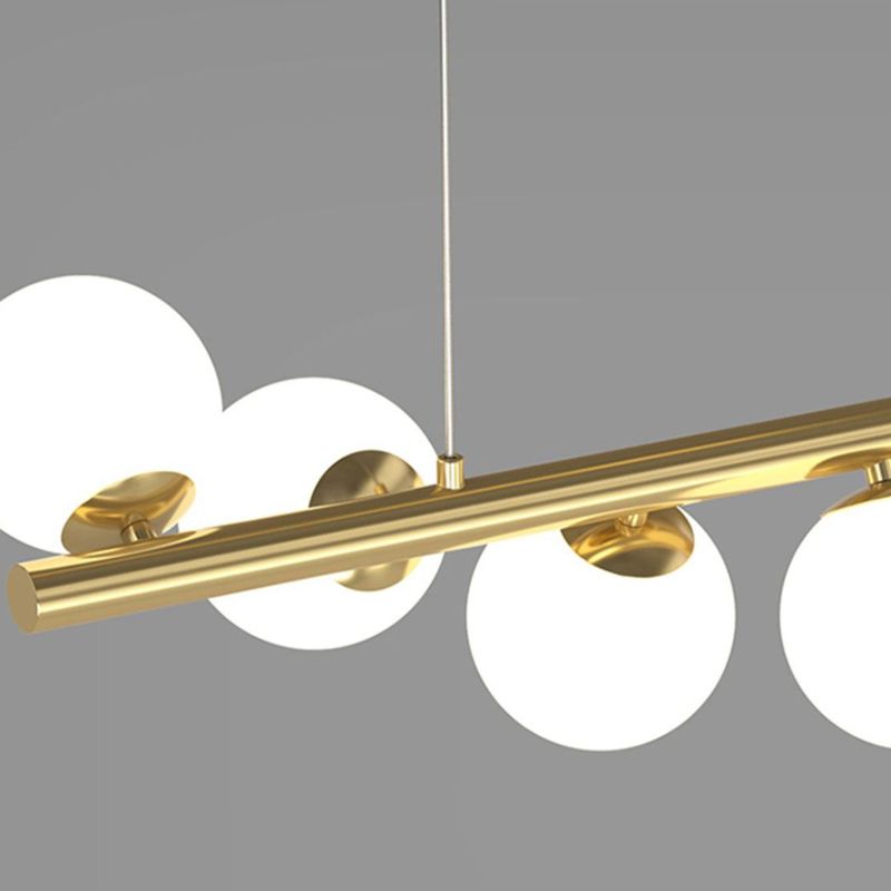 Glass Ball Shape Chandelier Light Modern Multi Lights Chandelier Light Fixture in Gold