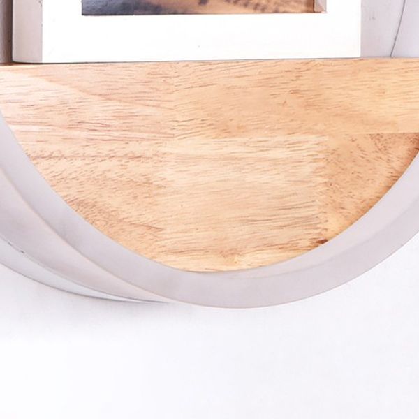 Moderne Stil runde Wandlampen Holz 1 Licht Wandbeleuchtung