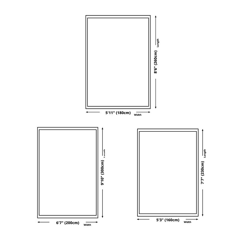 Light Grey Modern Rug Polyester Striped Area Rug Non-Slip Backing Rug for Living Room