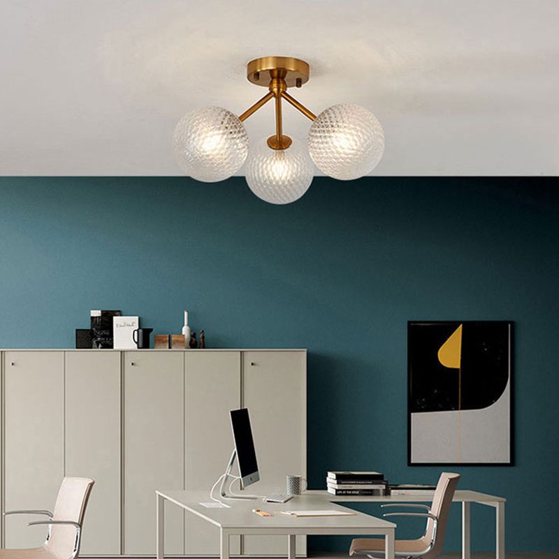 Glass Round Ceiling Mount Light Minimalist-Style Flush Mount Ceiling Light Fixture