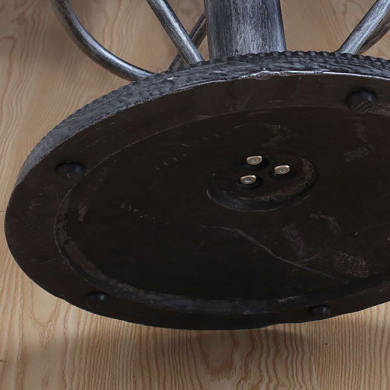 Mesa de barra de hierro negro industrial Top 41.3 "H Mesa Bistro con almacenamiento